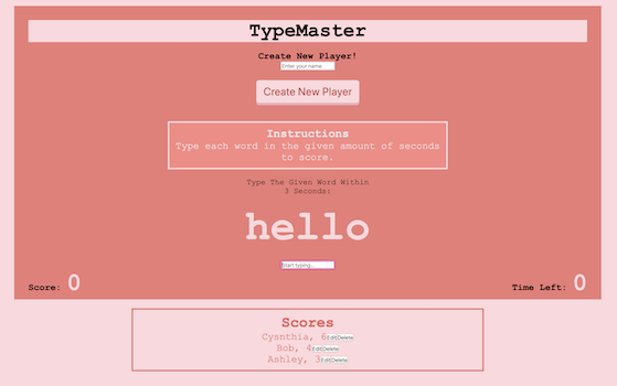 Go to TypeMaster Prtoject Demo